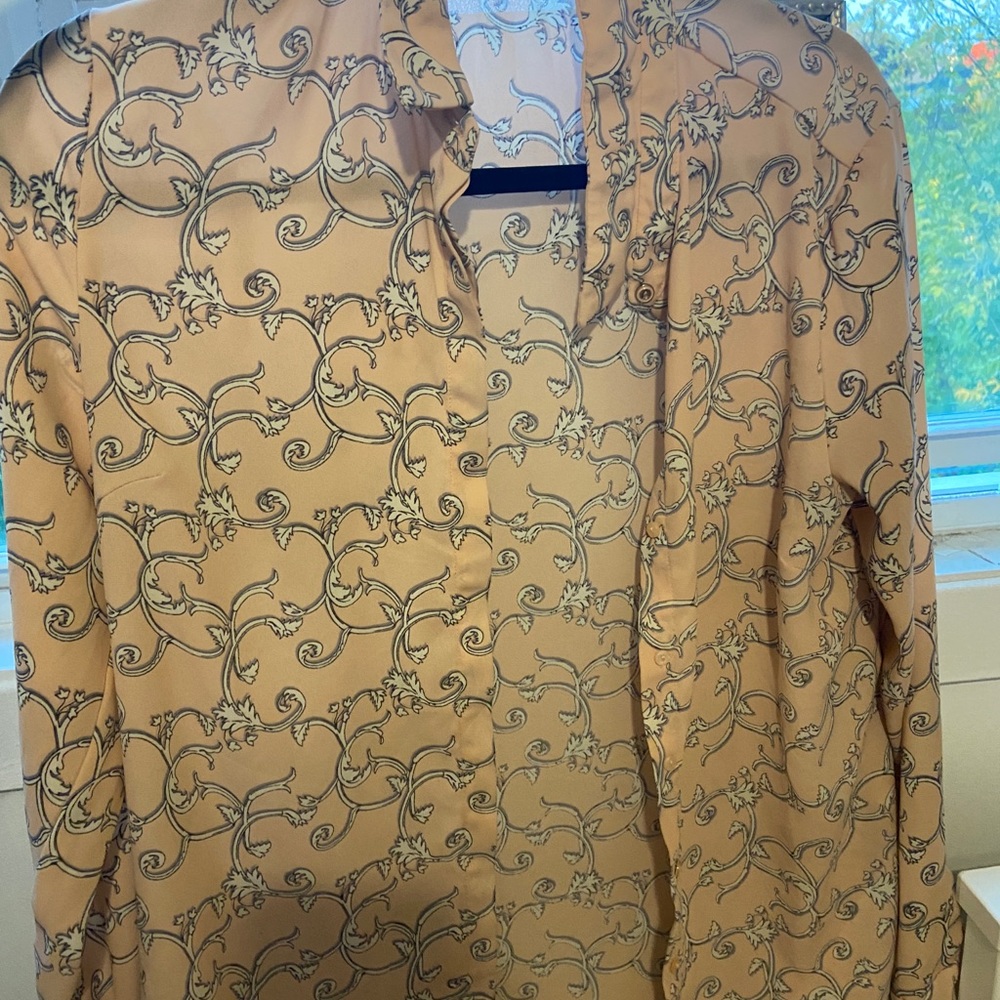 Baby pink long sleeve blouse